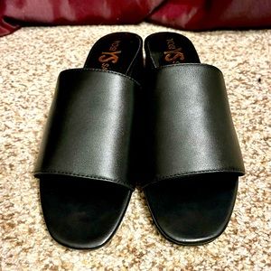 Yosi Samra Black Napa Drea Sandals